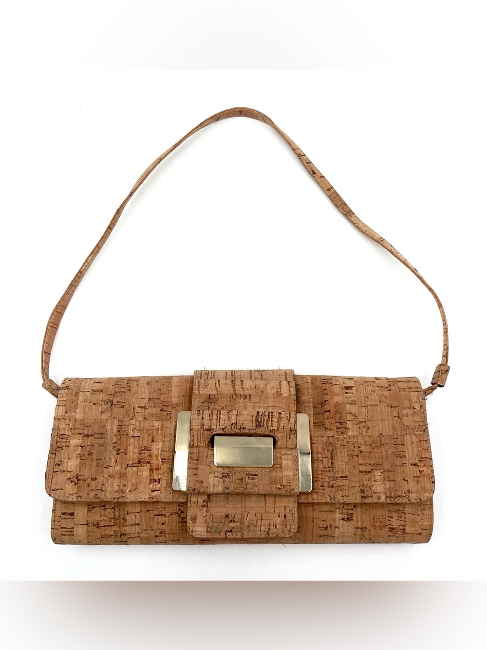 Stuart Weitzmann Brown Cork Shoulder Bag